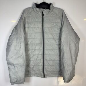 LL Bean Puffer Jacket Mens XXL PrimaLoft Packaway Grey Hiking Shell Coat